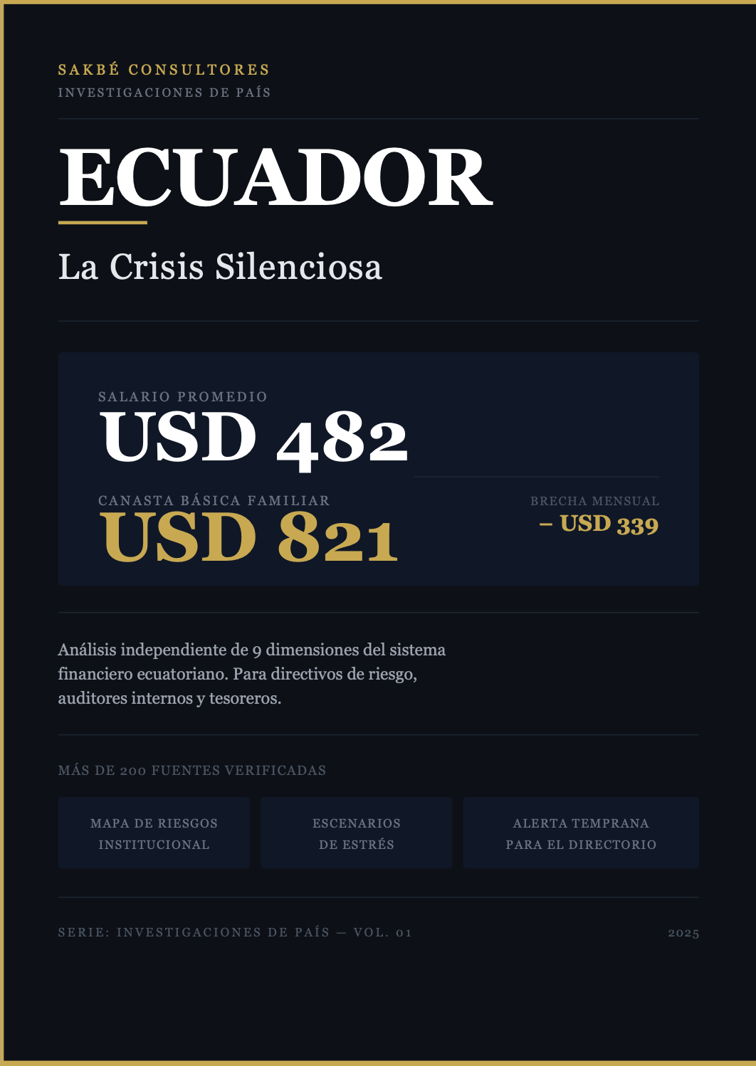 Ecuador. La Crisis Silenciosa.